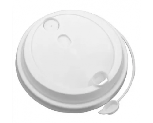 Крышка для стакана бум белая d-90мм с заглушкой 50/1000 купить в Челябинске в Упакофф