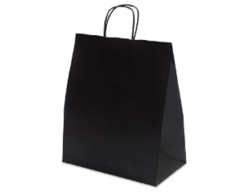 Пакет бумажный с круч. ручками 450*350*150 черный (кор 200шт) купить в Челябинске в Упакофф