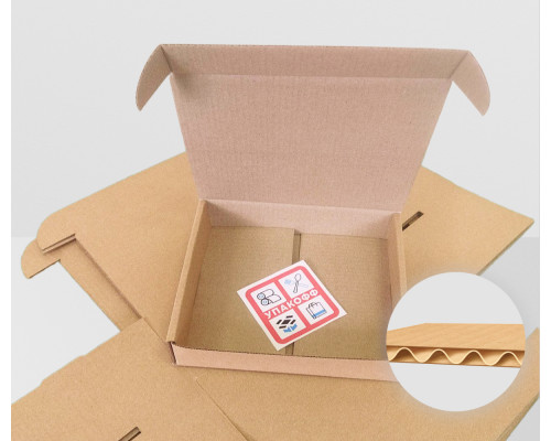 Коробка картонная самосборная 420*320*80 бурая СП (для пирога) купить в Челябинске в Упакофф