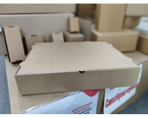 Коробка картонная самосборная 420*320*80 бурая СП (для пирога) купить в Челябинске в Упакофф