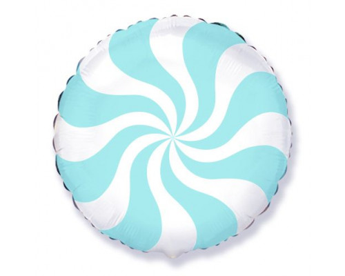 Шар фольгированный 18"/46см Карамель светло-голубой Круг купить в Челябинске в Упакофф