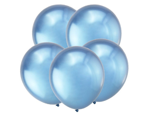 Шар латексный ЗЕРКАЛЬНЫЙ 12"/30см синий ТМ ВЕСЕЛУХА (уп 50шт) купить в Челябинске в Упакофф
