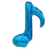 Шар фольгированный 14"/36см Нота голубая мини