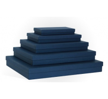 Коробка подарочная 350*250*45 тиснение ЛЕН синий