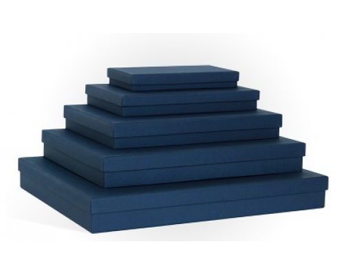 Коробка подарочная 350*250*45 тиснение ЛЕН синий купить в Челябинске в Упакофф