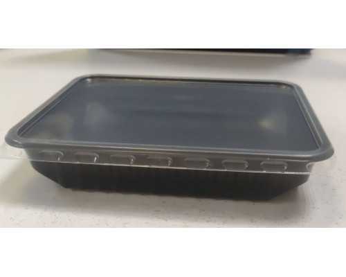 Контейнер У-Ю жест 500мл ДНО+КРЫШКА черный 186*132*34 (100/500) купить в Челябинске в Упакофф