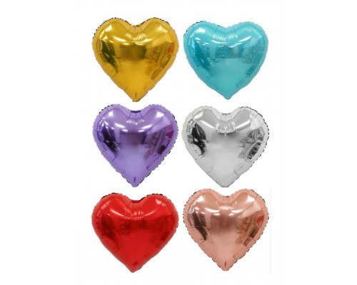 Шар фольгированный 5"/12,5см Сердце ЦВЕТ В АССОРТИМЕНТЕ купить в Челябинске в Упакофф