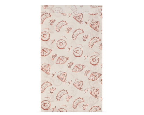 Пакет бумажный 250*140+60 ВЫПЕЧКА белый жиростойкий (уп100) купить в Челябинске в Упакофф