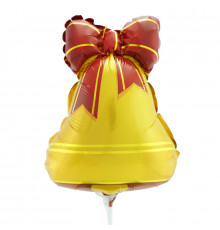 Шар фольгированный 12"/30см Колокольчик мини AGURA
