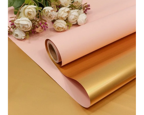 Пленка упаковочная двухсторонняя матовая Дымчатая роза 50см*9м 60мкм купить в Челябинске в Упакофф