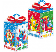 Коробка НГ Три дракоши 115*115*170 1000гр