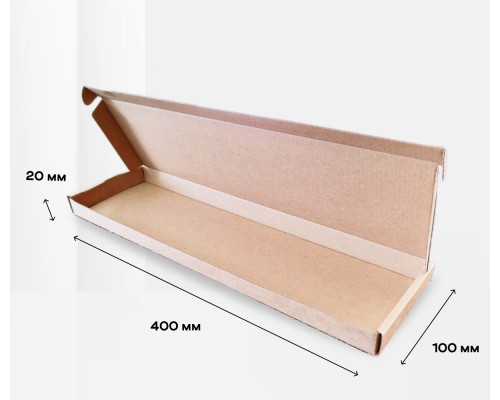 Коробка картонная самосборная 400*100*20мм СП купить в Челябинске в Упакофф