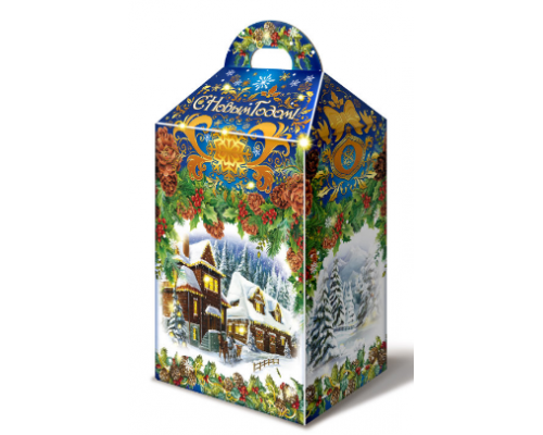 Коробка НГ АЛЬПИЙСКИЙ ДВОРИК 145х105х135 1200гр купить в Челябинске в Упакофф