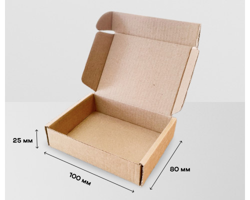 Коробка картонная самосборная 100*80*25мм СП купить в Челябинске в Упакофф