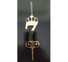 Топпер-свеча цифра 7 золото