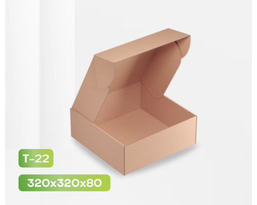 Коробка картонная самосборная 320*320*80мм СП купить в Челябинске в Упакофф