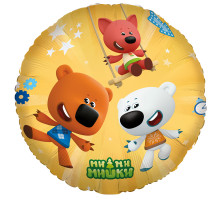 Шар фольгированный 19"/48 см Ми-ми-мишки Друзья Круг