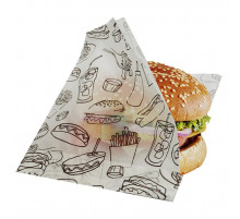 Пакет бумажный уголок 175*140 с печатью крафт