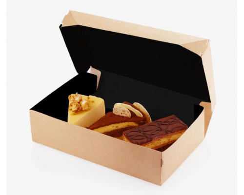 Короб ECO CAKE 1200 150*100*85 (уп50/кор250) Крафт/Черный купить в Челябинске в Упакофф