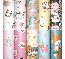 Бумага упаковочная 70*100см Золотая сказка Funny Animals ассорти