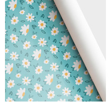 Бумага упаковочная 60*89 Ромашки (10шт) ТМ ВЕСЕЛЫЙ ПРАЗДНИК