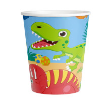 Стакан бумажный 260мл Динозаврики 6шт ТМ ВЕСЕЛУХА