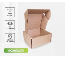 Коробка картонная самосборная 60*60*30мм СП ЧЛБ