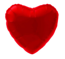 Шар фольгированный 19"/48см Сердце Красный AGURA