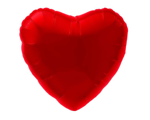 Шар фольгированный 19"/48см Сердце Красный AGURA