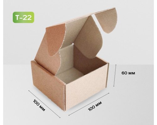 Коробка картонная самосборная 100*100*60мм СП ЧЛБ