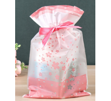 Мешочек подарочный 15*23см с бантиком цвет в ассортименте (уп50шт)