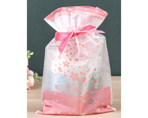 Мешочек подарочный 15*23см с бантиком цвет в ассортименте (уп50шт)