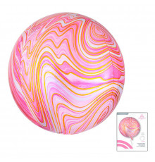 Сфера 3D 16"/41см Розовый мрамор в упаковке