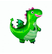 Шар фольгированный 36"/91см Динозаврик зеленый
