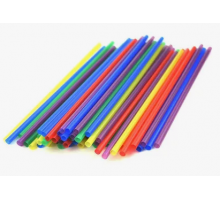 Трубочки для коктейля цветные прямые 150шт L-24см D-8мм