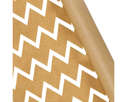Бумага упаковочная 72см рул ЗИГЗАГ цвет в ассортименте крафт (10метров)