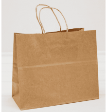 Пакет бумажный с круч. ручками 370*320*180 крафт 1 сорт