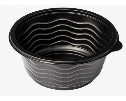 Контейнер SP круглый 500мл ЧЕРНЫЙ ДНО+КРЫШКА 145*60мм