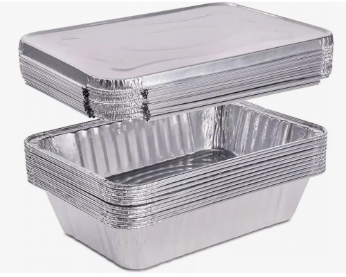 Контейнер алюминиевый с крышкой 328*261*50 3240мл