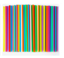 Трубочки для коктейля с гофроизгибом цветные 1000шт L-21см D-5мм