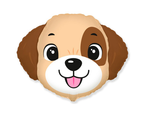 Шар фольгированный 29"/73см Собачка голова FLEX METAL S. L.