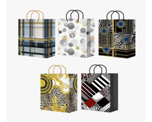 Пакет подарочный 32*26*10см МИКС ламинированный рисунок в ассоритименте