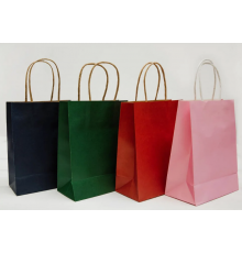 Пакет подарочный 36*26*15 цвет в ассортименте с кручеными ручками