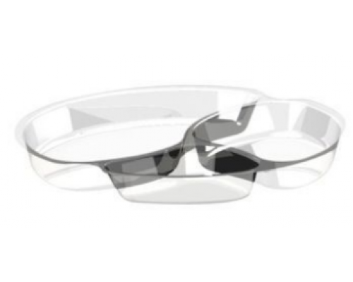 Менажница 100мл (50+30+20) 3-секц. d203 h85 прозрачная Kado-Prim