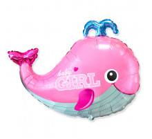 Шар фольгированный 34"/86см Китенок розовый