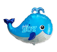 Шар фольгированный 34"/86см Китенок голубой