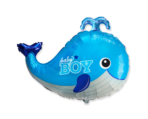 Шар фольгированный 34"/86см Китенок голубой