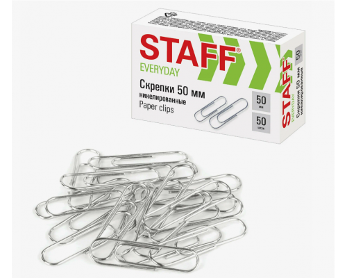 Скрепки 28мм оцинкованные 100шт STAFF