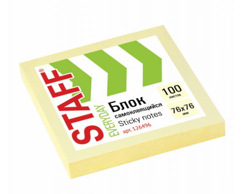 Блок самоклеящийся стикеры STAFF 76х76мм 100листов