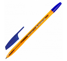 Ручка шариковая BRAUBERG AMBER СИНЯЯ корпус оранжевый узел 0,7мм линия 0,35мм